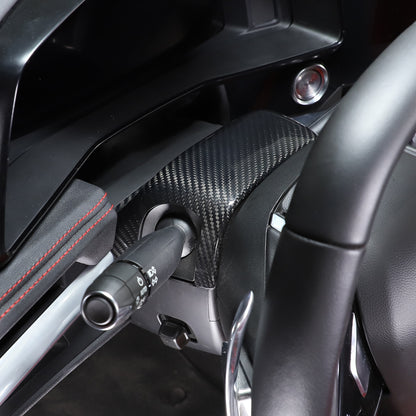 Dry Real Carbon fiber Steering Wheel Base Trim Cover For Corvette C8 Z06 20+ US 11