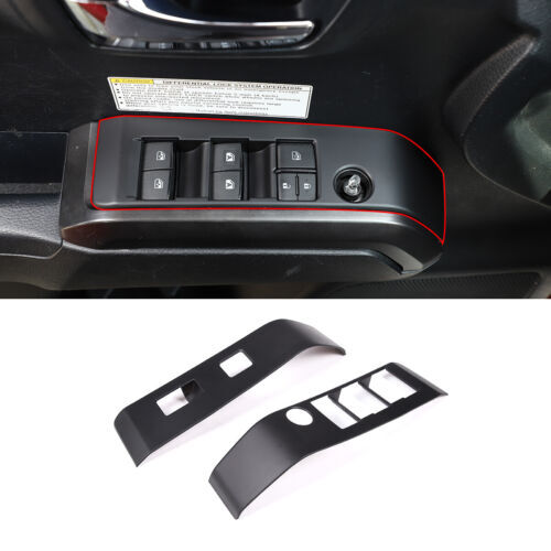 Matte Black Interior Dashboard Door Handle Trim Set For Toyota Tacoma 2016-23 6