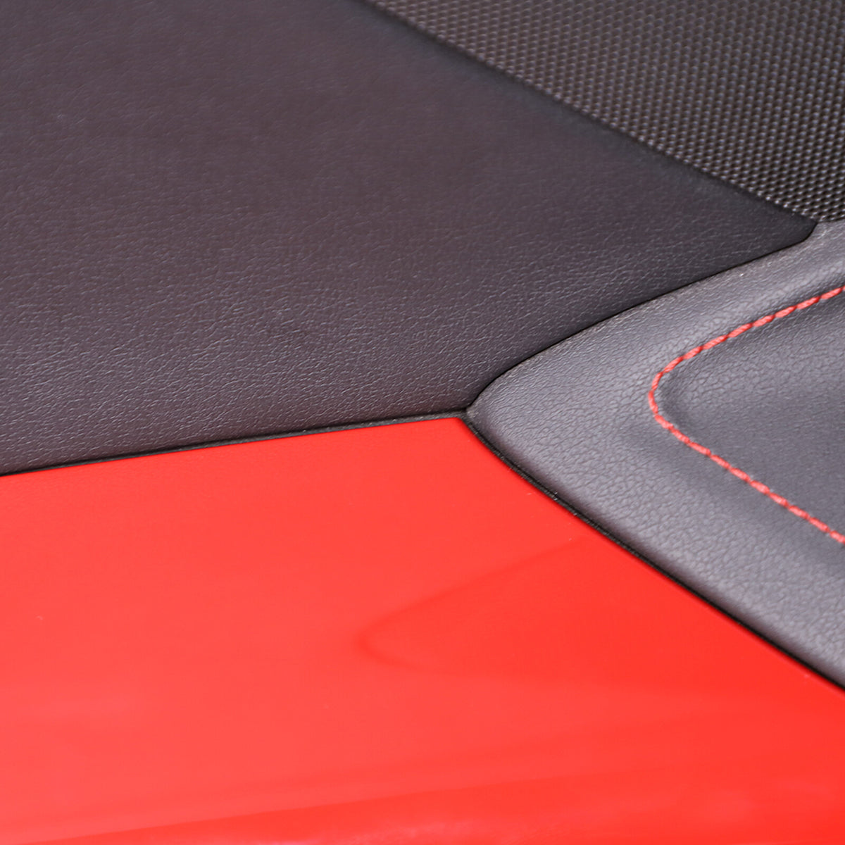 4pc Red ABS Interior Door Arnrest Panel Trim Cover Kit Set For Corvette C8 20-26 10