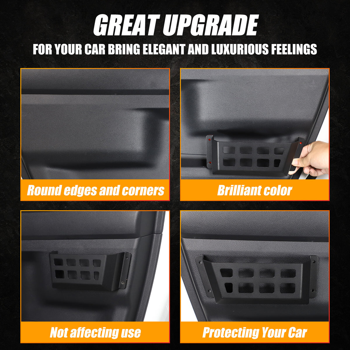 Black Car Door Storage Box Molle Panel Basket For Toyota Land Cruiser LC250 24+ 17