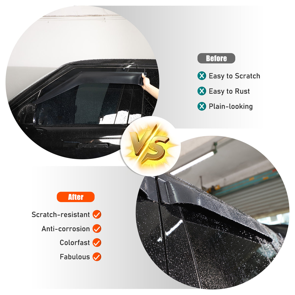 For Range Rover Vogue L460 2023+ Window Wind Visor Rain Guard Vent Deflector 23