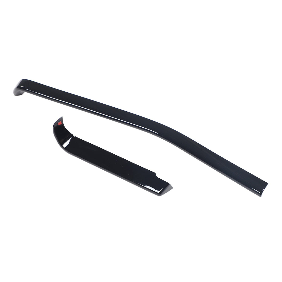 Glossy Piano Black Dashboard Side Air Outlet Trim Strip Set For Corvette C8 26+ 12
