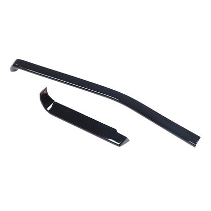 Glossy Piano Black Dashboard Side Air Outlet Trim Strip Set For Corvette C8 26+ 12