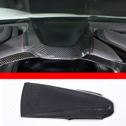 Real Carbon Fiber Dashboard Instrument Upper Cover for Corvette C8 20-25 US 4