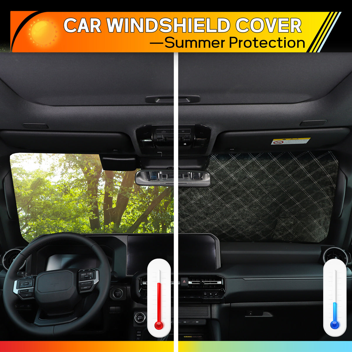 Car Windshield Snow Cover Front Guard For Toyota Land Cruiser LC250 2024 US 15