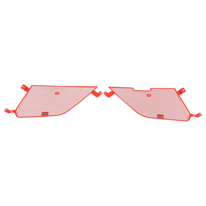 Red Stainless Steel Front Grille Insect Screen Trim For Corvette C8 2020+ 15
