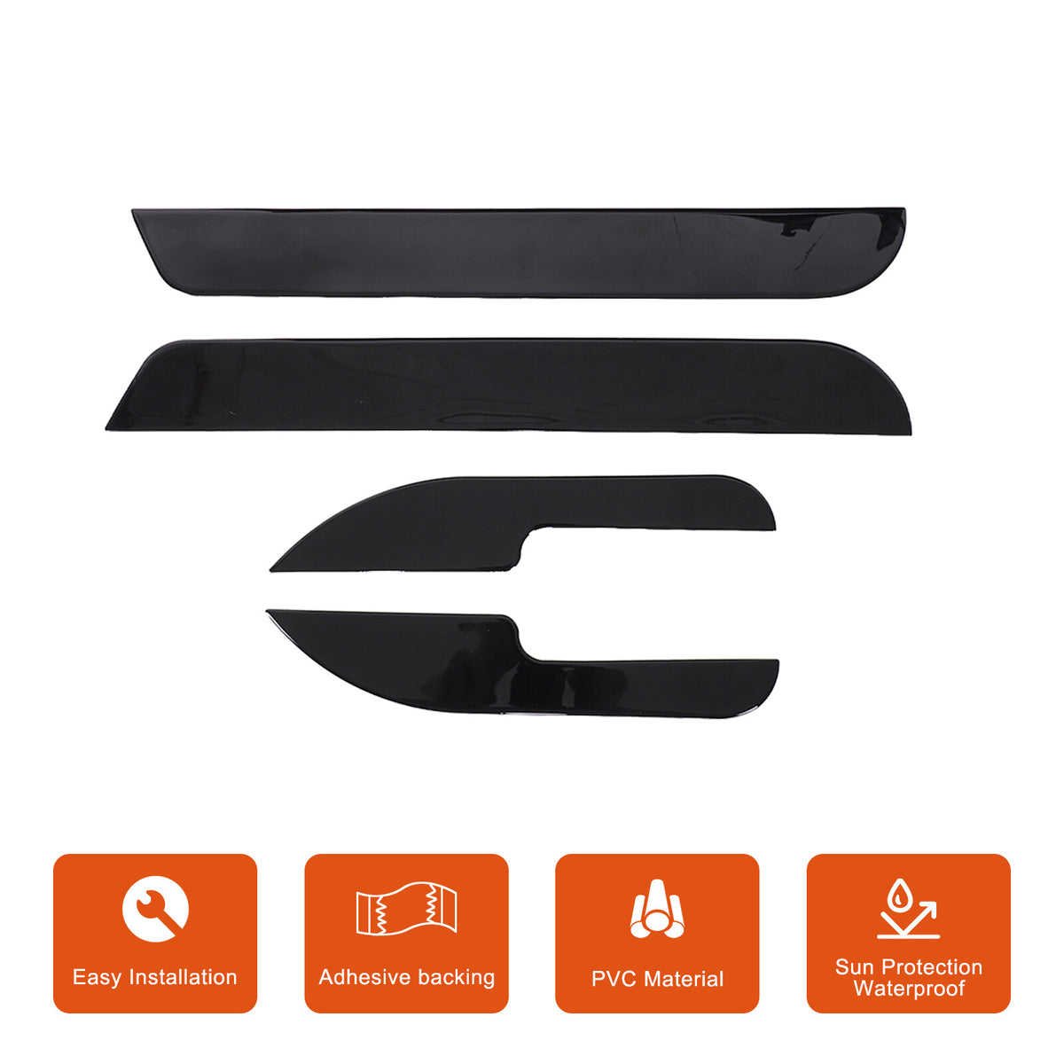 Piano Black Door Interior Anti-kick Panel Trim Sticker for Hummer H2 2003-2007 13