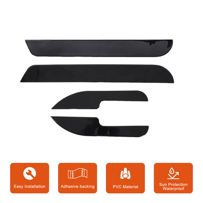 Piano Black Door Interior Anti-kick Panel Trim Sticker for Hummer H2 2003-2007 13