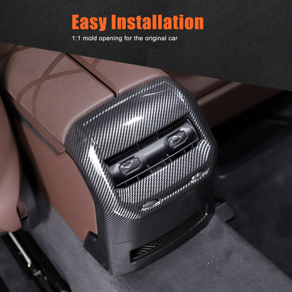 Carbon Fiber Rear Air Vent Outlet Panel Cover Trim For BMW 7 Series G70 i7 2023 12