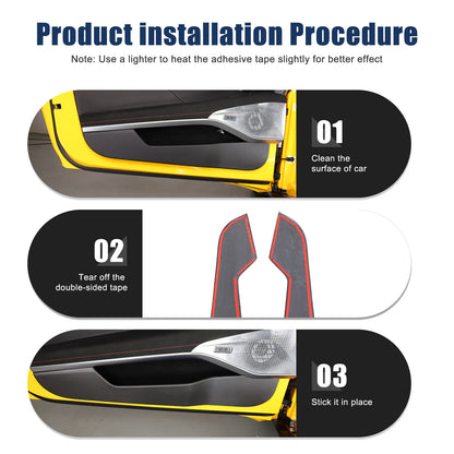 Matte Real Carbon fiber Interior Door Anti-Kick Trim Cover For Lotus EMIRA 22-25 9