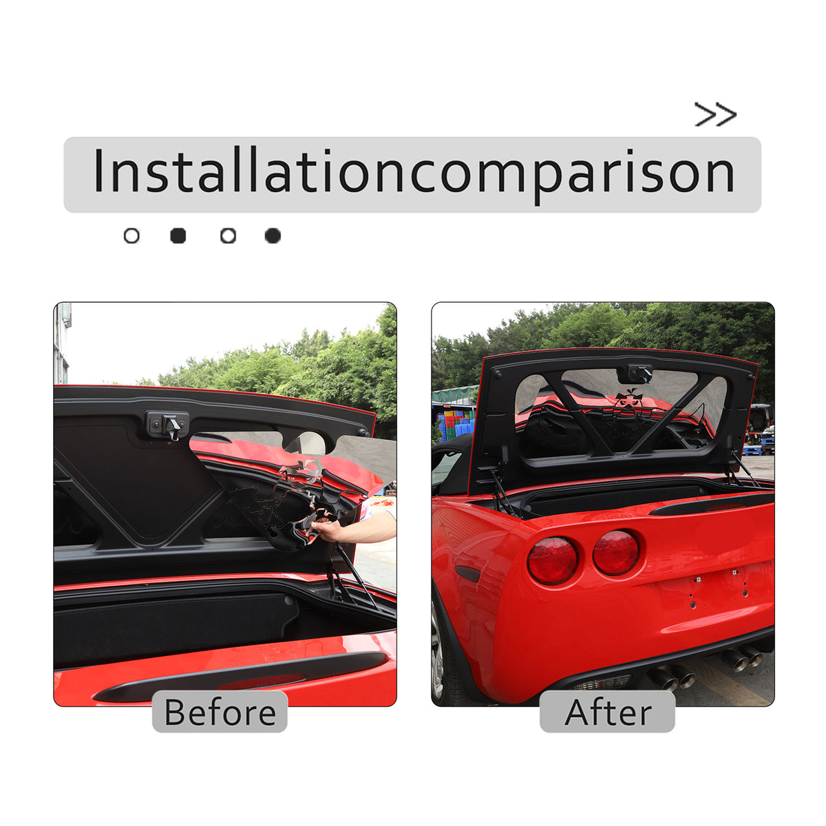 Angry Bird Steel Trunk Tailgate Lid Trim Panel Cover For Corvette C6 2005-2013 6