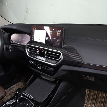 Real Carbon Fiber Center Console Door Panel Trim Kit For BMW X3 G01 X4 G02 22-24 3