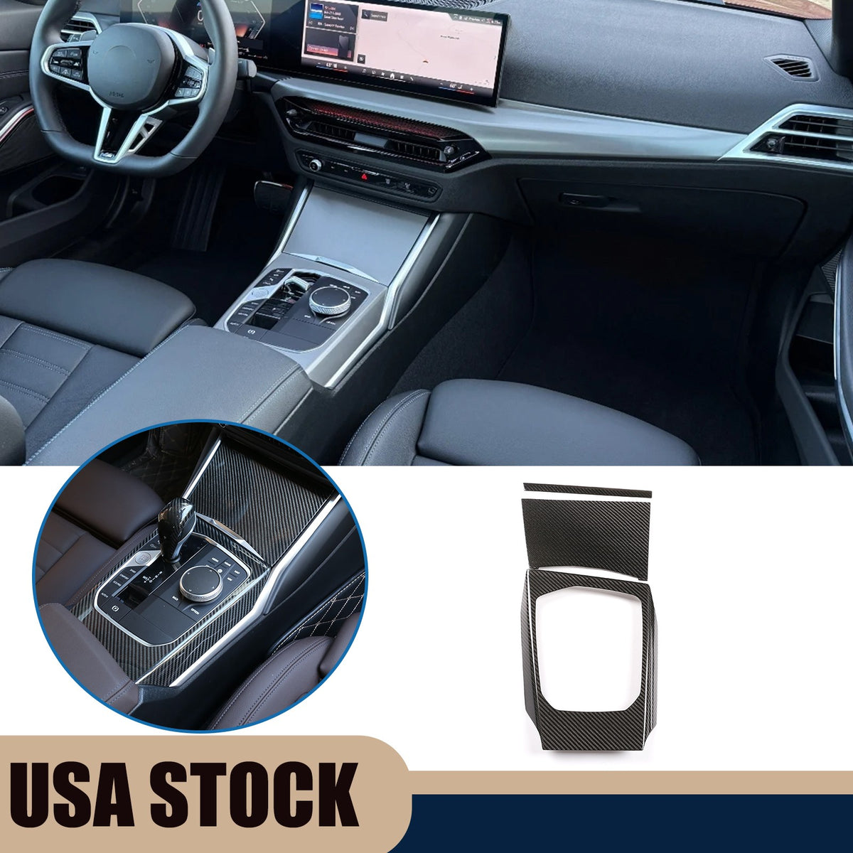 Real Carbon Fiber Center Console Trim For BMW 3 4 Serie G20 330i 340i 420i 25+ 1