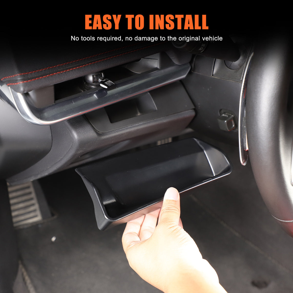 ABS Steering Wheel Left Storage Box Tray For Corvette C8 2020-26 13