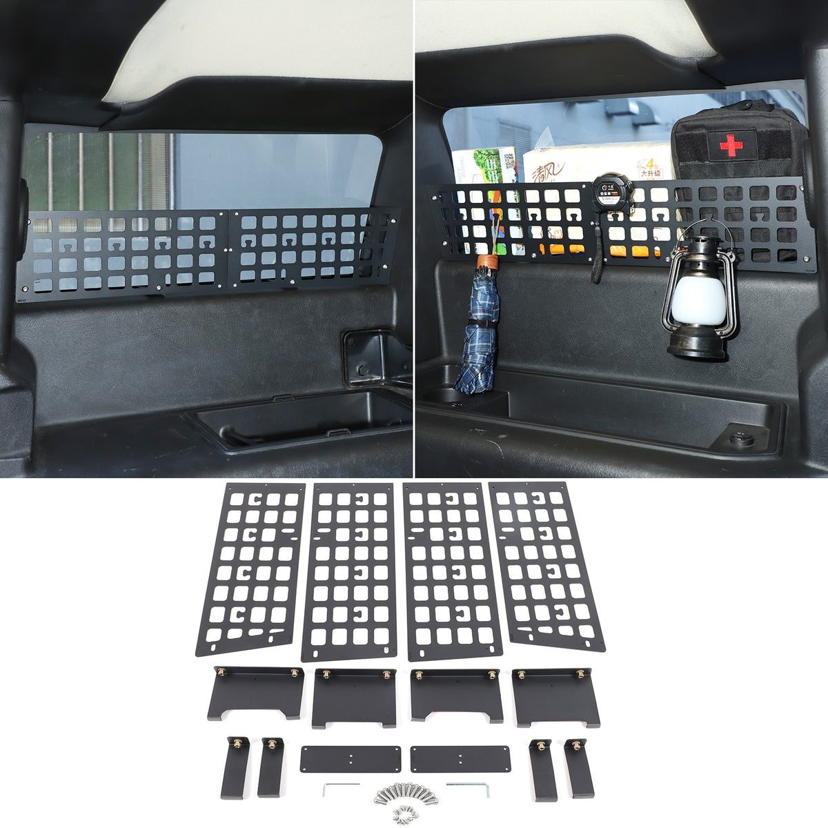 Carbon Steel Aluminum Rear Side Window Molle Panel For Hummer H2 2003-07 US 4