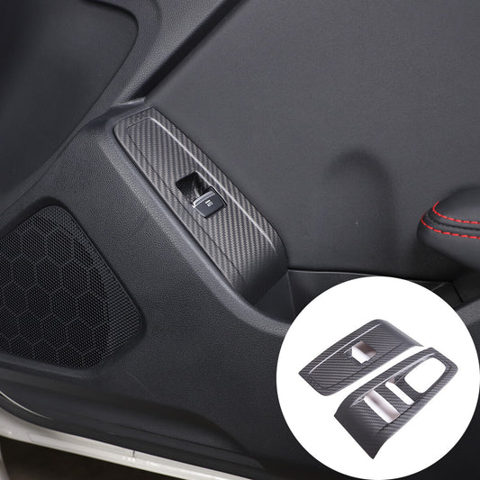 Matte Real Carbon Fiber Window Lift Switch Trim For Toyota 86/Subaru BRZ 2022+ 1