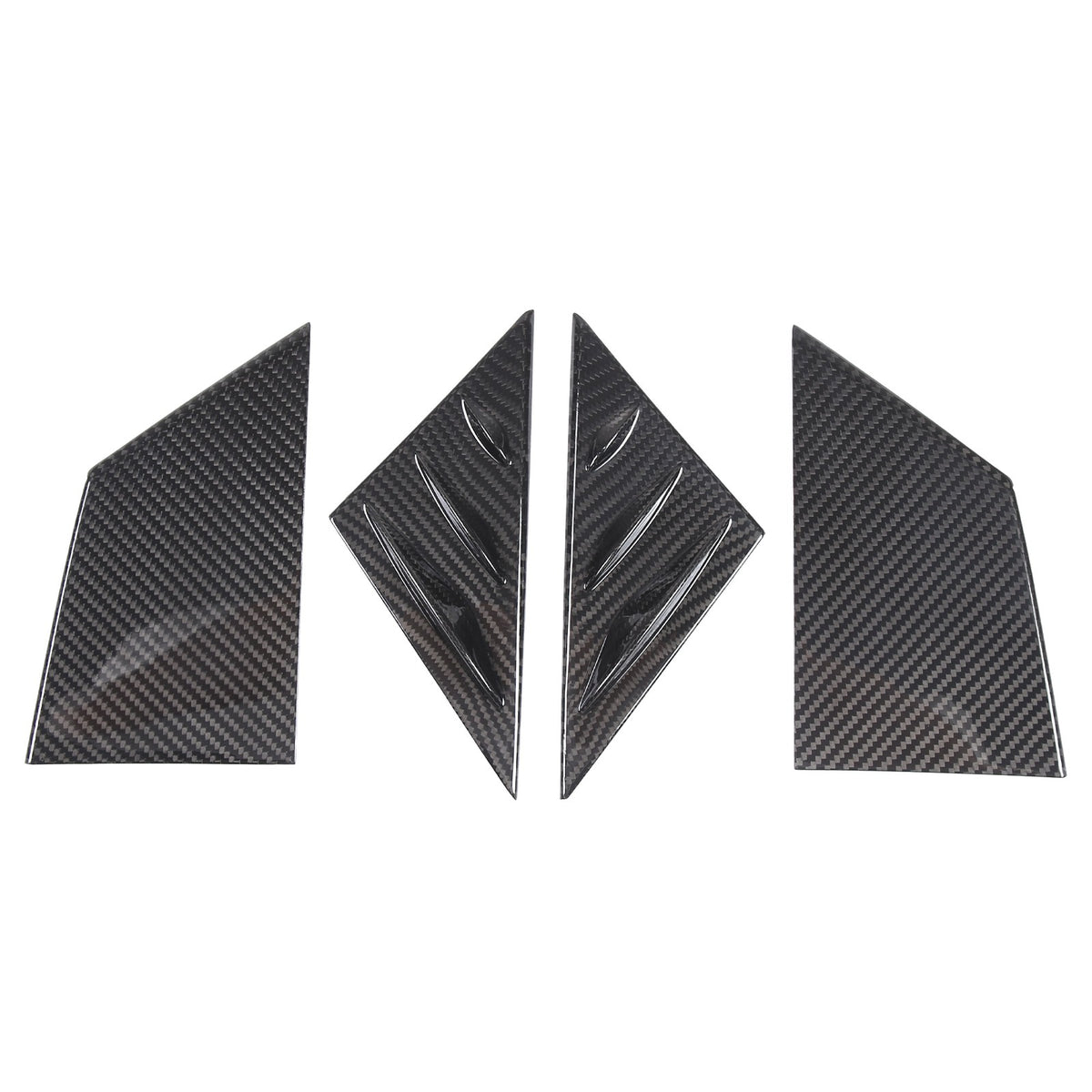 Real Carbon Fiber External A-Pillar Triangle Trim Cover For Fiat 500 2010+ 14