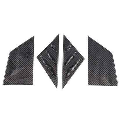 Real Carbon Fiber External A-Pillar Triangle Trim Cover For Fiat 500 2010+ 14