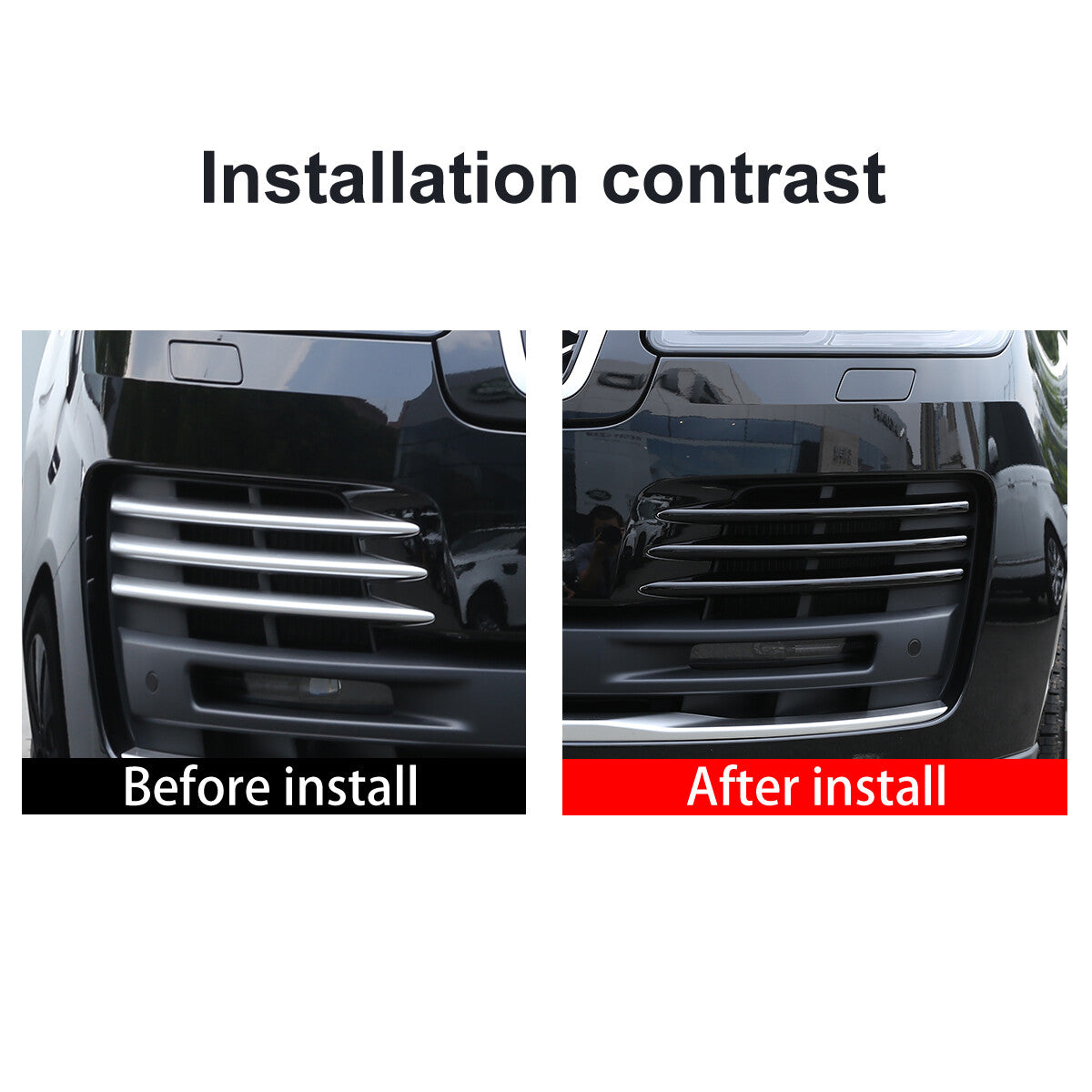 Gloss Black Front Grille Bumper Body Trim Kit For LR Range Rover Vogue HSE 18-22 5