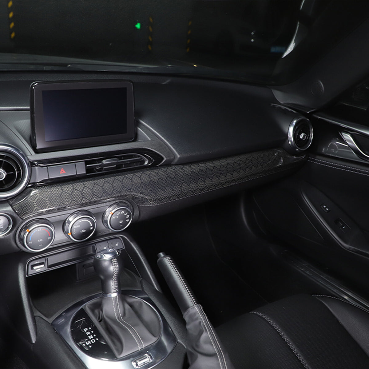 Honeycomb Carbon Fiber Interior Console Panel Trim For Mazda MX-5 Miata 2016-23 17