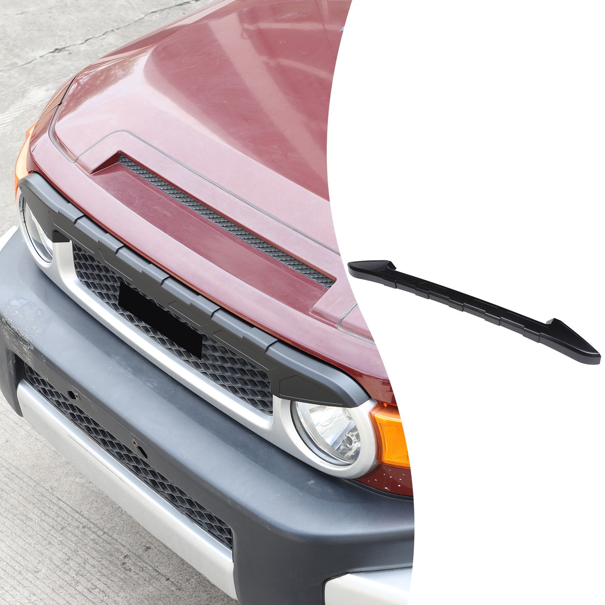 Matte Black ABS Front Grille Headlight Trim For Toyota FJ Cruiser 2007-2021 US 23
