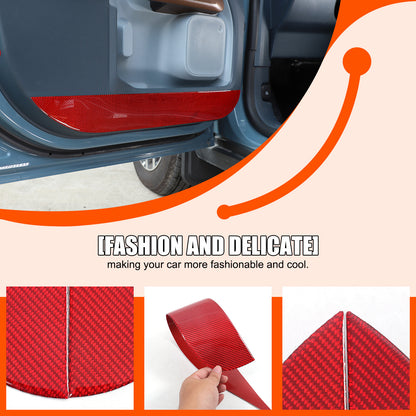 Red Carbon Front Bumper Insert Mesh Cover Grille Trim For Ford Maverick 22-24 7
