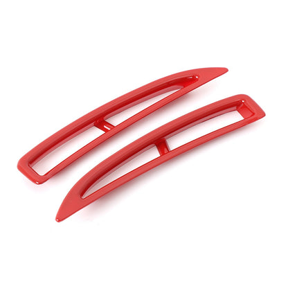 Red ABS Carbon Fiber Rear Fender Vent Trim Frame For Corvette C6 2005-2013 18