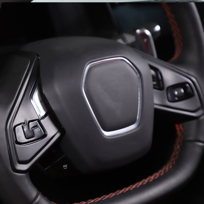 Matte Black ABS Full Interior Set Cover Trim Kit For Corvette C8 2020-25 - Styles 16-20 28