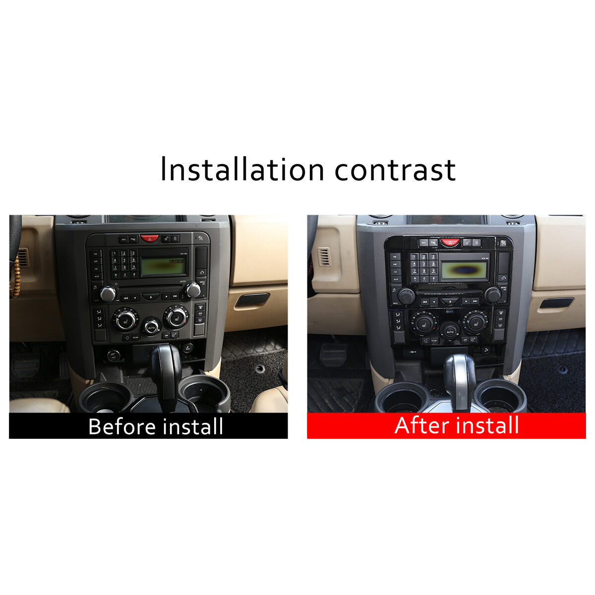 Black ABS Central Control Console Mode Trim For Land Rover Discovery3 04-09 2