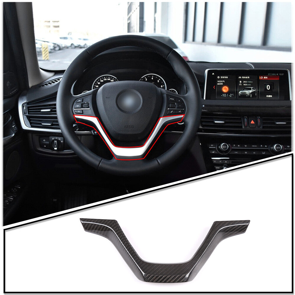 17PCS Real Dry Carbon Fiber Interior Trim Decor Cover For BMW X5 F15 2014-2018 21