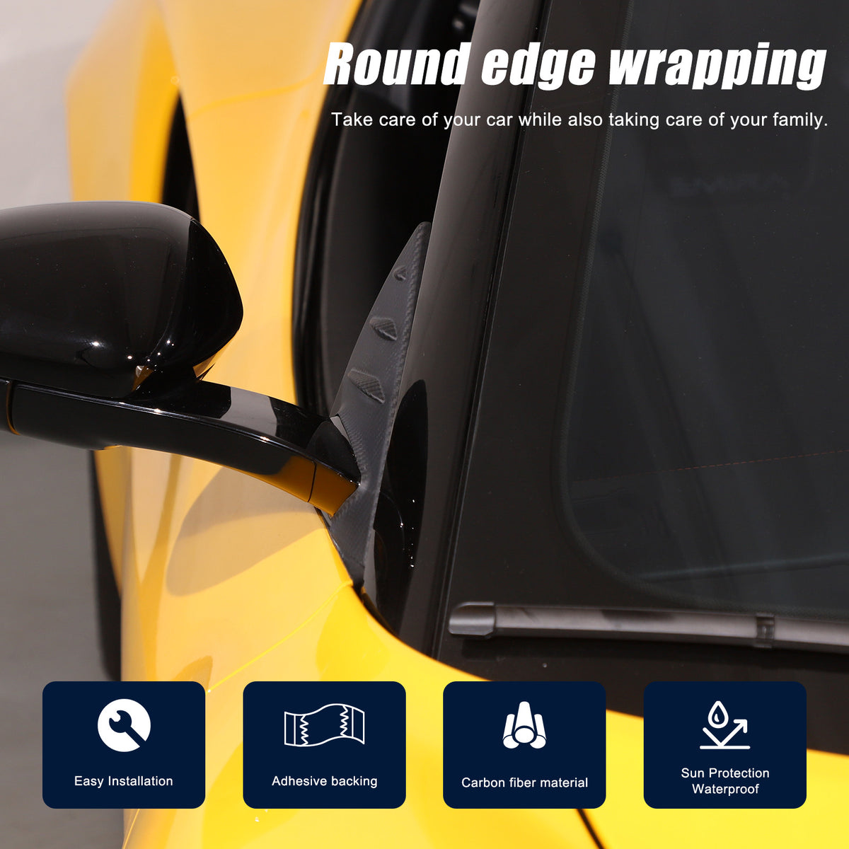 Matte Real Carbon fiber Window A Pillar Triangle Cover Trim for Lotus EMIRA 21+ 18