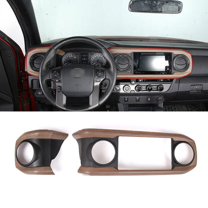 Wood Grain Interior Whole Set Decor Panel Cover Trim Kit For Toyota Tacoma 16-23 2