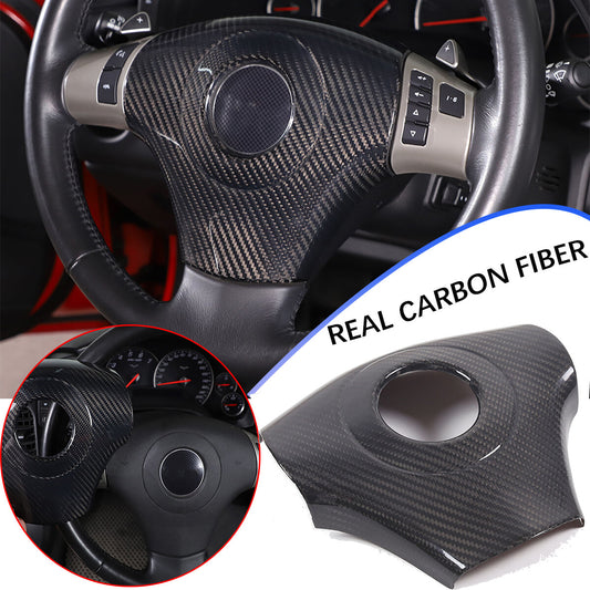 Real Dry Carbon fiber Center Steering wheel trim cover For Corvette C6 2005-2013 1