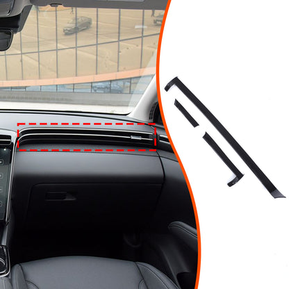 Glossy Black Center Console Air Vent Trim Strip For Hyundai Santa Cruz 2022+ US 12