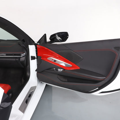 Red Full Interior Set Dash Panel Decor Cover Trim Kit For Corvette C8 2020-25 - Variants 1-5 41
