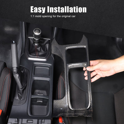 Real Carbon Fiber Console Gear Shift Panel For Subaru WRX STI VB S4 MT 2022 2024 20