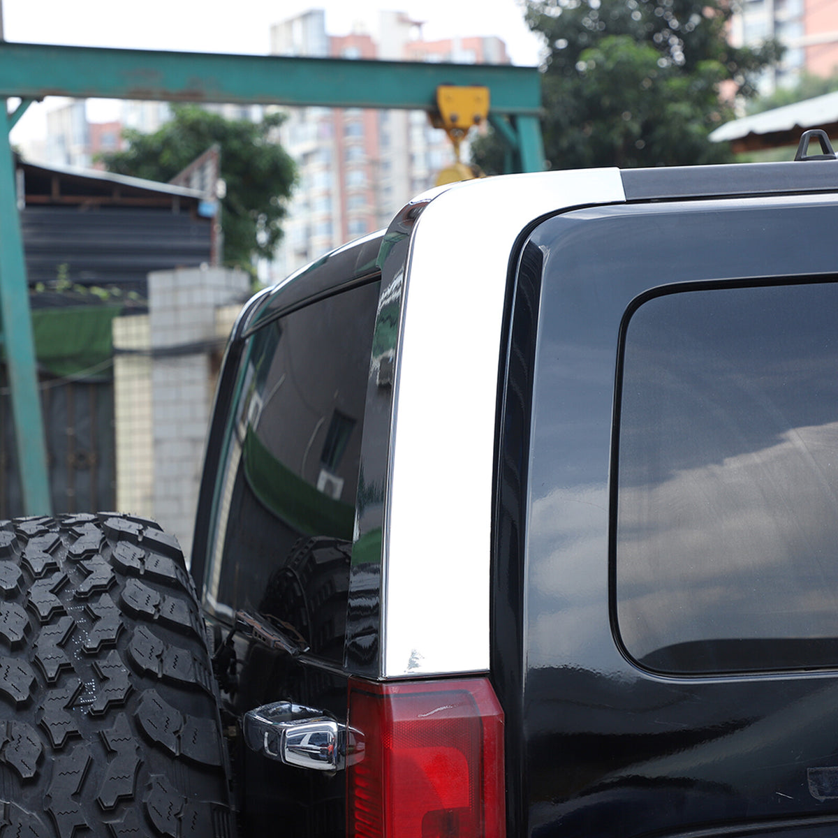 Chrome Silver Window D Pillar Trim Strip Cover For Hummer H3 2005-09 1