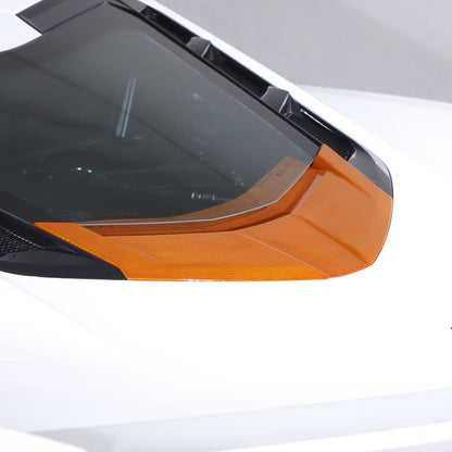 Yellow Carbon Fiber Rear Window Lower Trim Cover For 2020-2026 C8 corvette Coupe 4