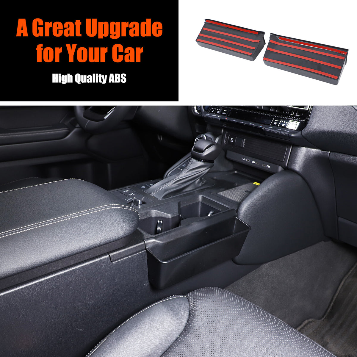 Center Gear Shift Storage Box Cover Trim Tray For Toyota Land Cruiser LC250 24+ 2