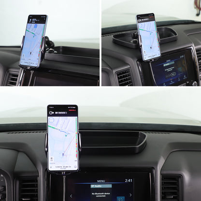 Wireless Dashboard Storage Tray Box Phone Holder For Nissan Frontier D41 2022-24 19