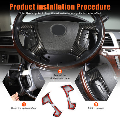 ABS Carbon Fiber Interior Decor Trim Cover For Cadillac Escalade 2007-14 40