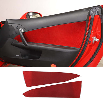 Red Carbon Fiber Interior Anti-kick Door Panel Sticker For Corvette C6 05-13 US 3
