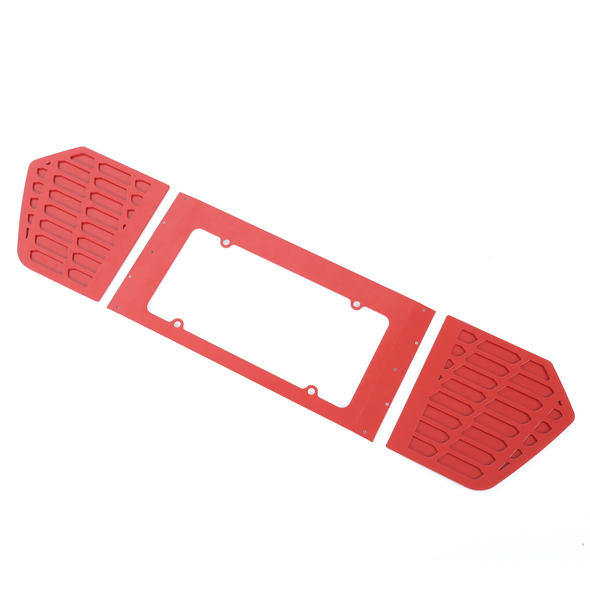Red Aluminum Alloy Rear License Plate Filler Panel Trim for Corvette C8 2020+ 10