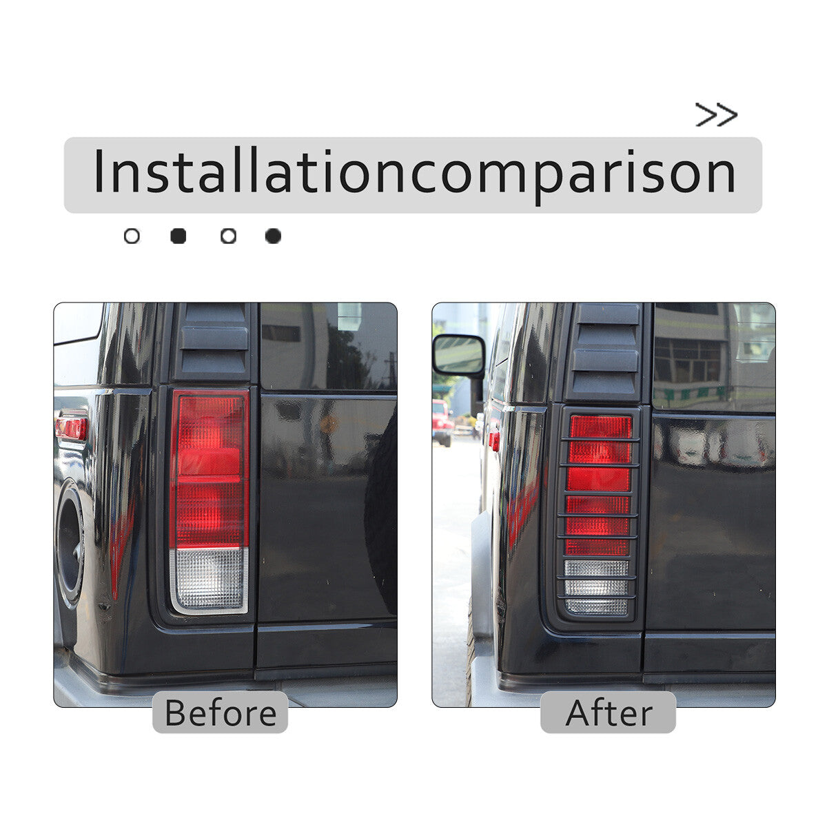 Matte Black Rear Tail Light Lamp Trim Cover Frame Fit For Hummer H2 2003-2009 4