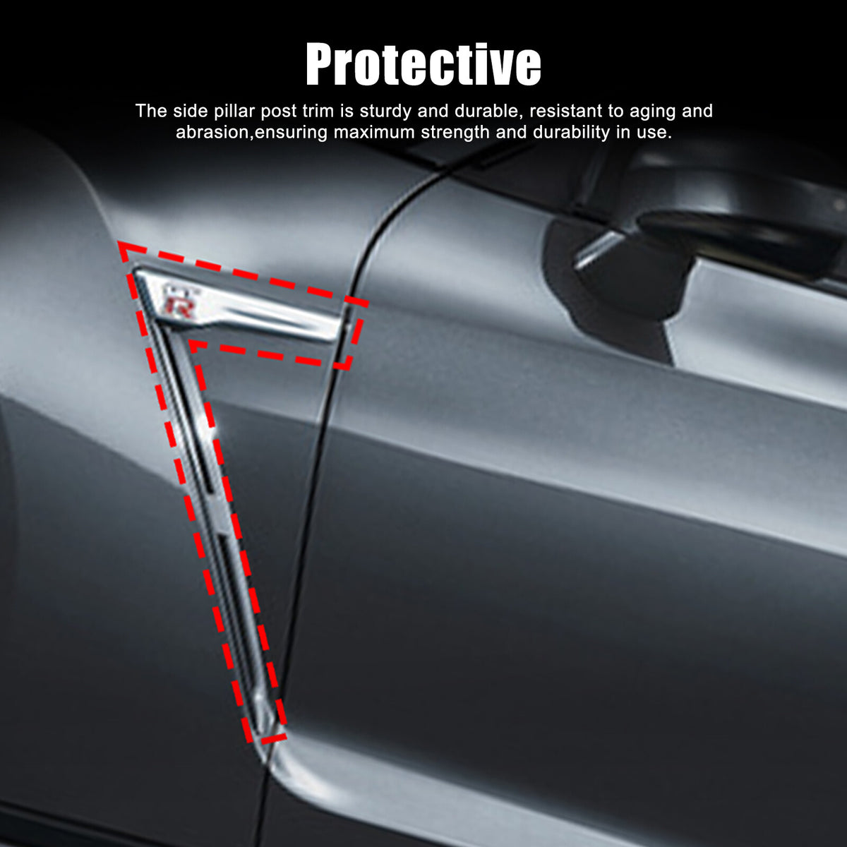 Fit for Nissan GT-R GTR 2008-2022 REAl Carbon Side Fender Vent Fins Cover Trim 5
