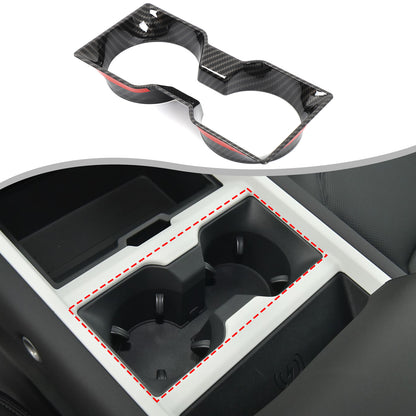 Carbon Fiber ABS Center Console Cup Holder Frame Trim for LR Defender L663 2025+ 1