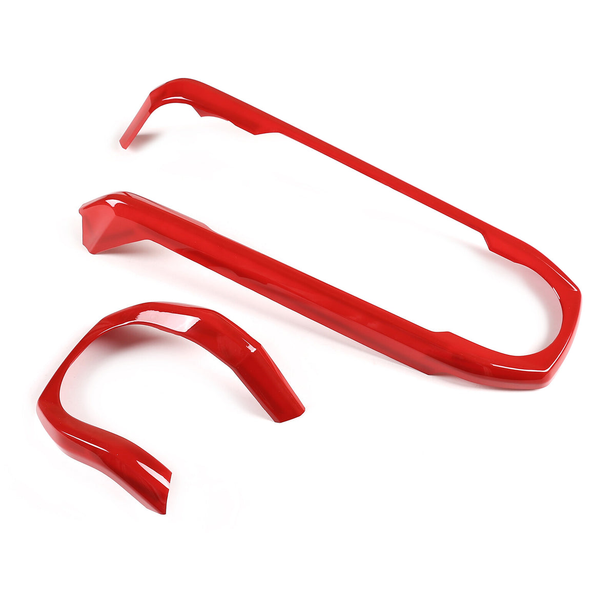 Sports Red ABS Dashboard Panel Cover Trim 2pcs For Toyota Tacoma 2016-2023 4