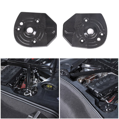 Real Carbon Fiber Rear Strut Shock Tower Cover Trim For Corvette C8 2020-2026 4