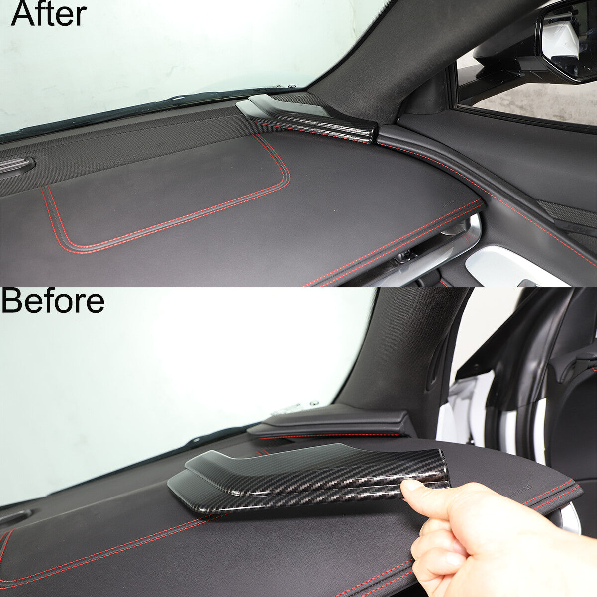 Carbon Fiber ABS Interior Decoration Cover Trim Kit For Corvette C8 2020-2025 - Styles 1-5 21