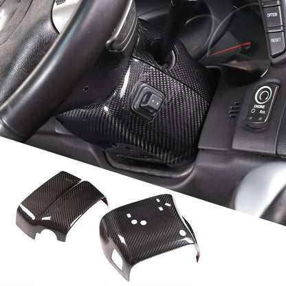 Real Dry Carbon Fiber Steering Wheel Base Lower Trim For Corvette C6 2005-2013 3